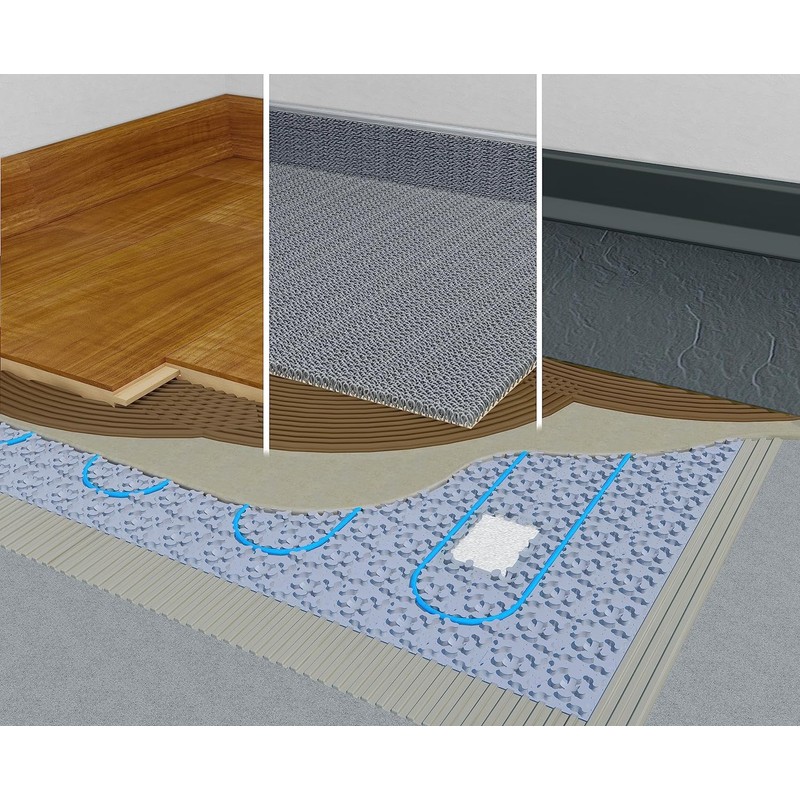 Heating, Waterproofing & Uncoupling Membrane Sheet, 2 Pcs Pack, 8.4