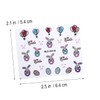 WOONEKY Easter Nail 6 Sheets of 3D Nail Decals Glitter