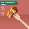 Tenedor Madera Biodegradable 6 Pulgadas 100 Piezas Wecare Ecológico Beige