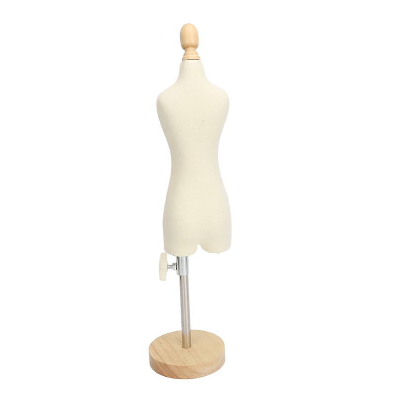 Dress Form Female Mannequin Torso Mini Dress Model with Wooden