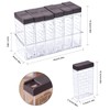 Pinsheng 6 Pieces Clear Spice Jars Plastic Spice Jars with
