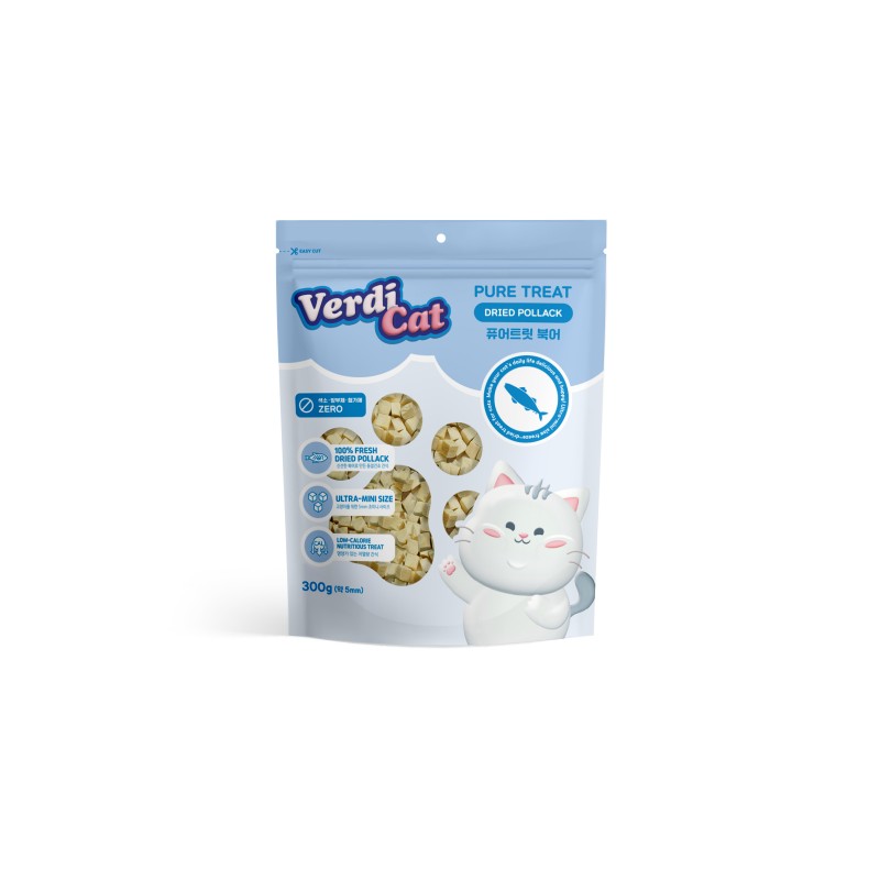 Verdicat Pure Treat Mini Dried Pollock 300g / 베르디캣 퓨어트릿