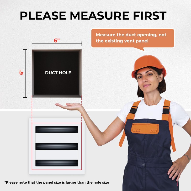 FA-STAR Clean Modern AC Vent Cover 6 x 6 (Duct