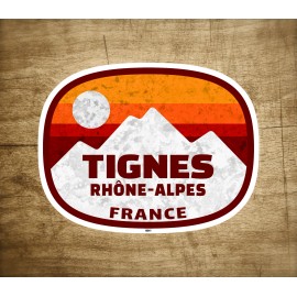 Ski Tignes France Decal Sticker 3.75" x 2.75" Skiing Vinyl Rhone-Alpes Skiing