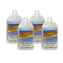 ACIDMagic Muriatic Replacement Acid for High-Efficiency Cleaning - Ideal for Pools and Concrete - 1-Gallon, 4-Pack Low Fume, Safe Handling - USA128-1