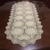 Yizunnu Handmade Oval Table Runner Cotton Lace Beige 50 x