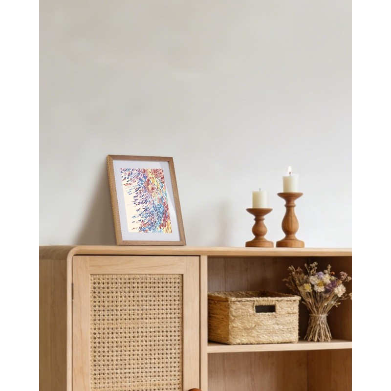 RaphelArt Oak Series 8x10 Solid Oak Picture Frame, Natural Grain
