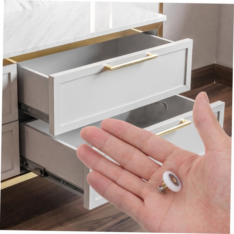 LALAFINA 4pcs Nylon Bearing Shower Door Rollers Quiet Operation Glass