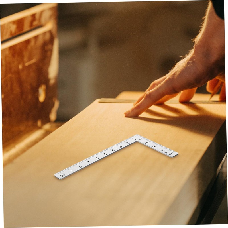 OHPHCALL 2pcs Sturdy Metal Ruler 45/90 Degree Angle Layout Tool