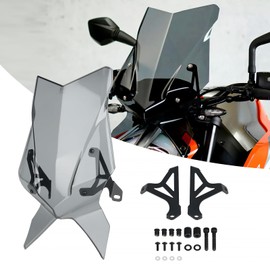 FWXEOZ Windshield DUKE 790 890 Wind Deflector, Wind Shields Compatible with 790 DUKE 2018-2024/890 DUKE 2020-2023 Motorcycle Accessories (Grey)