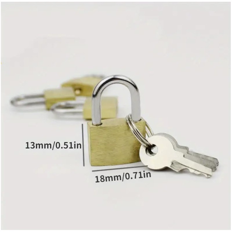 Padlocks with Keys 20mm Mini Padlock for Locker Suitcase Luggage