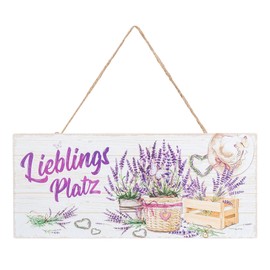 Metal Sign Favourite Place L30 cm Lavender Purple Wall Decoration Door Sign Metal Picture