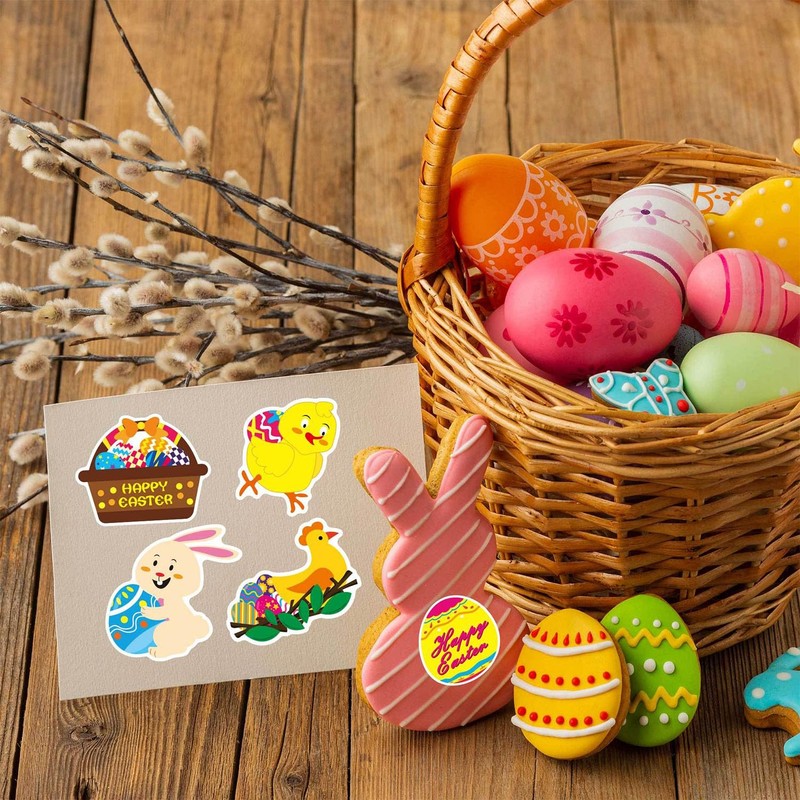 BOOSHMall 8 Sheets Easter Stickers, Easter Stickers, Easter Children, Easter