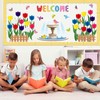 Pajean Welcome Bulletin Board Set 3D Tulip Flower Classroom Decorations