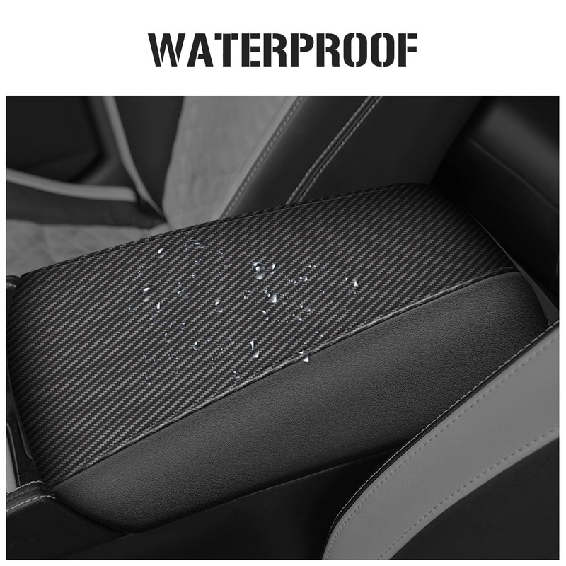 AOMSAZTO Carbon Fiber Armrest Covers for 2016-2023 Nissan Maxima Black