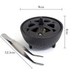 BEYLAB Cast Iron Incense Holder with Lotus Flower Lid, Versatile