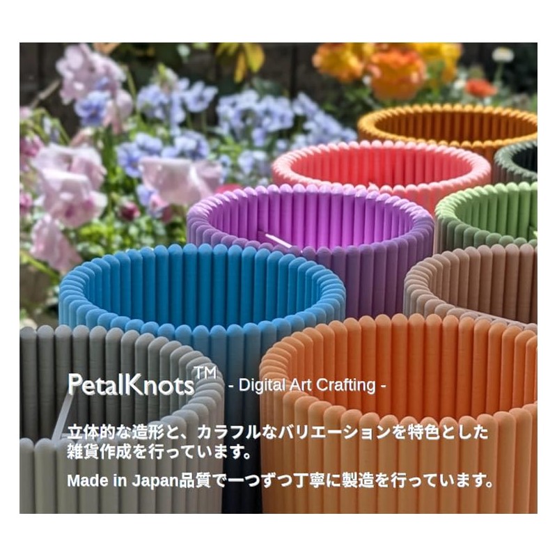 PetalKnots Pen Holder, Made in Japan, Colorful, Pop Color, Unbreakable