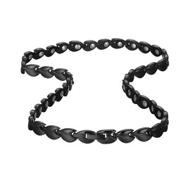 HyyMe Germanium Necklace, 46 Tablets, 99.999% Purity, Women's, Anti-Static, Titanium Necklace, Hematite Allergy Free Fashion Jewelry, Popular, Stylish, Cute, Heart Shape, Titanium, Germanium