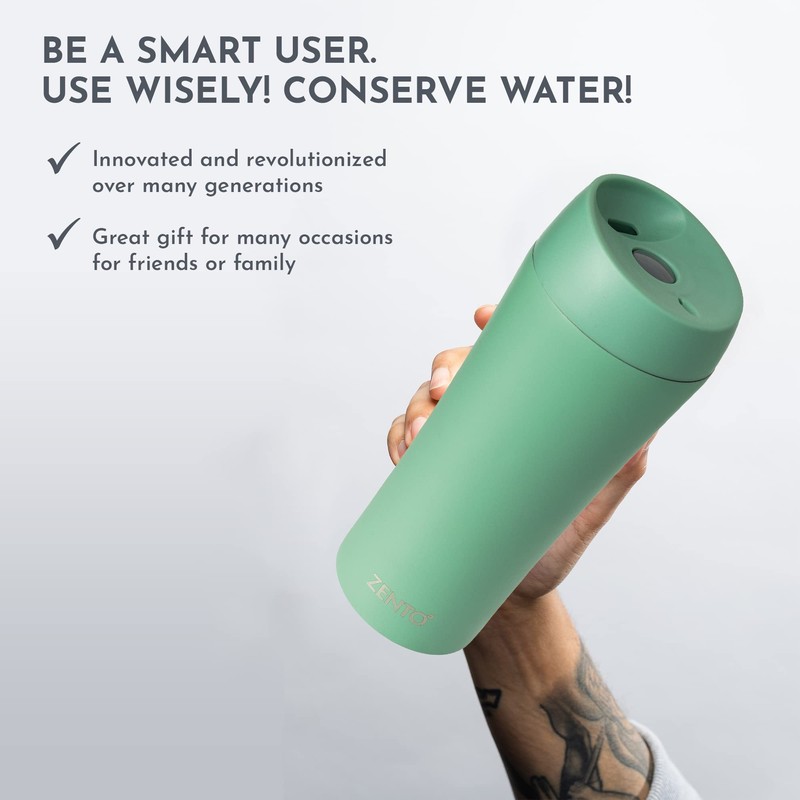 ZENTO Stainless Steel Vacuum Tumbler–350ml for Coffee, Tea or Water,
