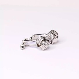 LeCalla 925 Sterling Silver Love Knot Mens Cufflinks for Dad Father Grand Father Brother