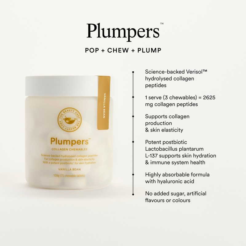 The Beauty Chef Plumpers Collagen Chewables Vanilla Bean 109g