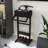 Brefhome Wooden Valet Stand with Drawer & Tray, Clothing Rack