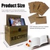 Gkesgm Recipe Box with 70 Recipe Cards and Dividers,Rustic Wood