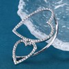 TseenYi Ear Cuff Wrap Earrings Punk Rhinestone Heart Cuff Earrings
