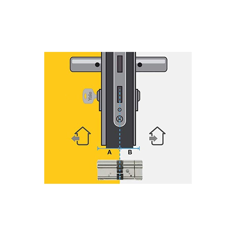Yale Profile Double Cylinder Series 1000, Length 40/45 mm