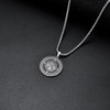Shusukue Compass Chain 925 Sterling Silver Compass Pendant Necklace Oxidised