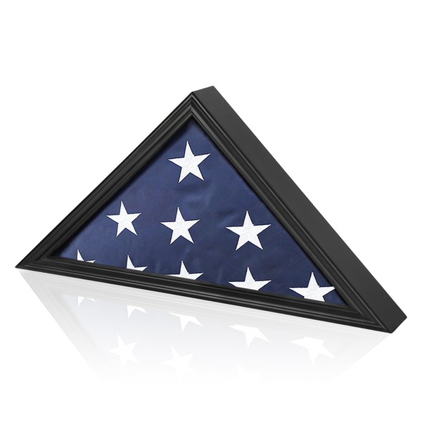 Odjaraye Flag Display Case with HD Tempered Glass for 5'