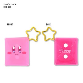 Marimo Craft kirby0001 Clear Multi Case, SS Size, Small Items, Carabiner, Earphones, Pouch, Mini, Wired/Wireless Storage, Airpods Case, Women's, Girls, Adults, High School Students, Children, Cute,