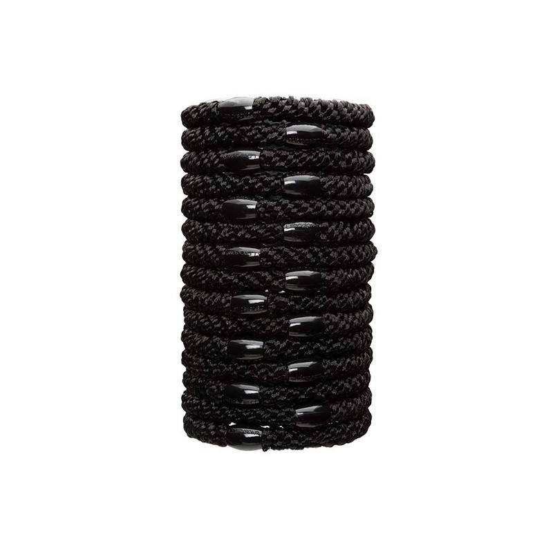 L. Erickson Grab & Go Ponytail Holders, Black, Set of