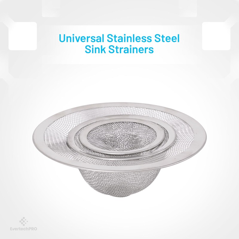 PLB23016 EvertechPRO Universal Mesh Sink Strainer, Drain Screen for Kitchen