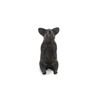 Cheungs Cast Iron Sitting Pig Table Décor, Black