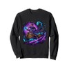 Piratenmagier: ein Zauberer mit Zauberstab im kosmischen All Sweatshirt