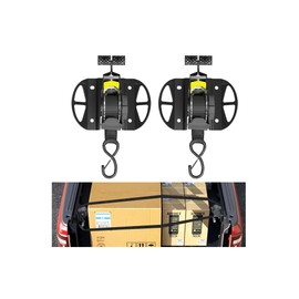 2PCS Retractable Ratchet Straps,Compatible with 2015-2025 Ford F150 Auto Retract Securing Strap,Integral Retractable Tie Down Straps for F250/F350/F450/F550,Retractable Truck Bed Ratchet Straps