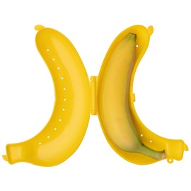 Hardys Banana Holder - Durable Lunch Box, Snack Containers, Airtight Yellow Banana Case Fruit Holder - BPA Free Plastic, Non-Toxic, Ideal for School, Work, Travel, Easy to Clean