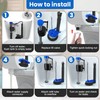 Saillong Universal Toilet Flusher Replacement Kit, Fill Valve, 2-Inch Flapper,