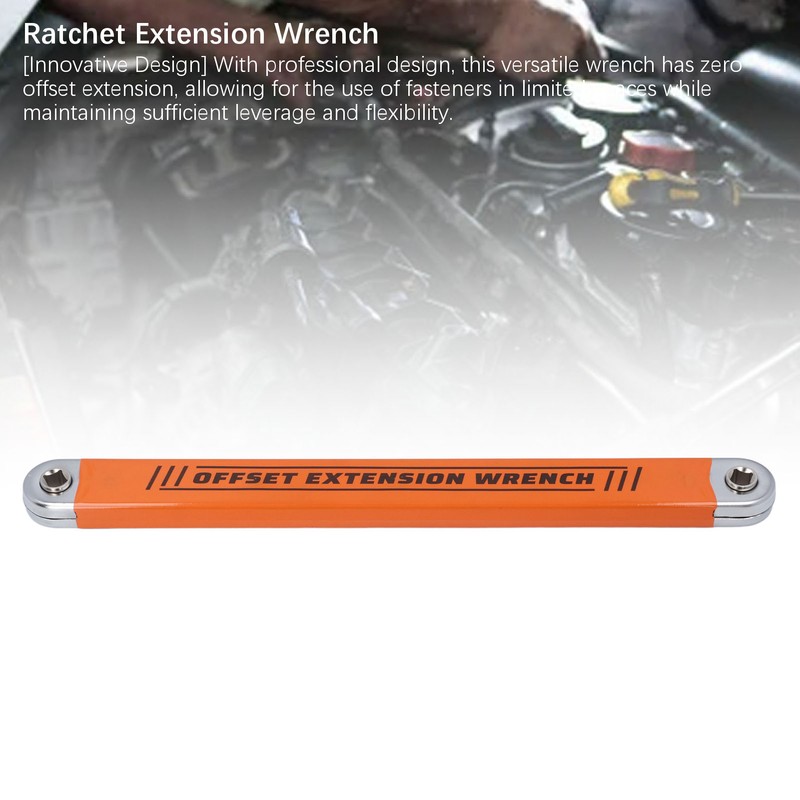 Offset Extension Wrench with 1/4in 3/8in 1/2in Drive Adapter Multifunctional