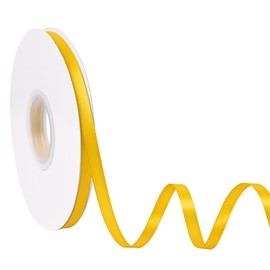 Ribreeze 1/4 inch Yellow Satin Ribbon 50 Yards for Gift Wrapping Weddings DIY Floral Decor Sewing & More