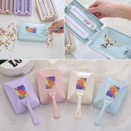 MOVKZACV Carpet Knocker Carpet Brush Double Roller Type Multifunctional Hand Brush Sofa Carpet Pet Hair Brush (Random Color)