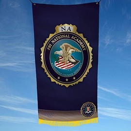 FBI NA National Academy Full Color 3D Wall Podium Seal Garage Hangar Basement Flag 3x5 Feet