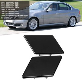 Headlight Washer Cover Car, Headlight Washer Cover, Pair Right Headlight Washer Nozzle Covers OE:61677211209 61677211210 for E90 E91