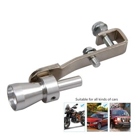 LanCo Turbo Whistle Exhaust Pipe BOV Aluminium Simulator Valve Blow Off (Silver)