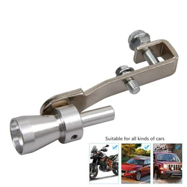 LanCo Turbo Whistle Exhaust Pipe BOV Aluminium Simulator Valve Blow Off (Silver)