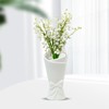 Ceramic Vase, Modern Simple White Decorative Flowers Vase, 22cm Height