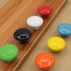 HUAMULAN 15PCS Red Glossy Ceramic Knobs Button Mushroom Round Cabinet