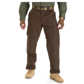 5.11 Tactical Men's Lightweight TDU Ripstop Work Pants, Adjustable, Teflon Finish, Brown, XX-Large/Regular, Style 74003