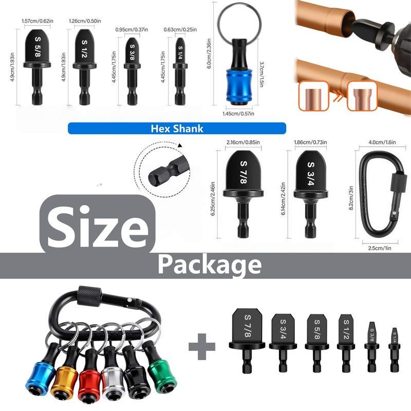 Aoebwpwi 12PCS Swage Tool HVAC Repairing Set with Bit Holder,